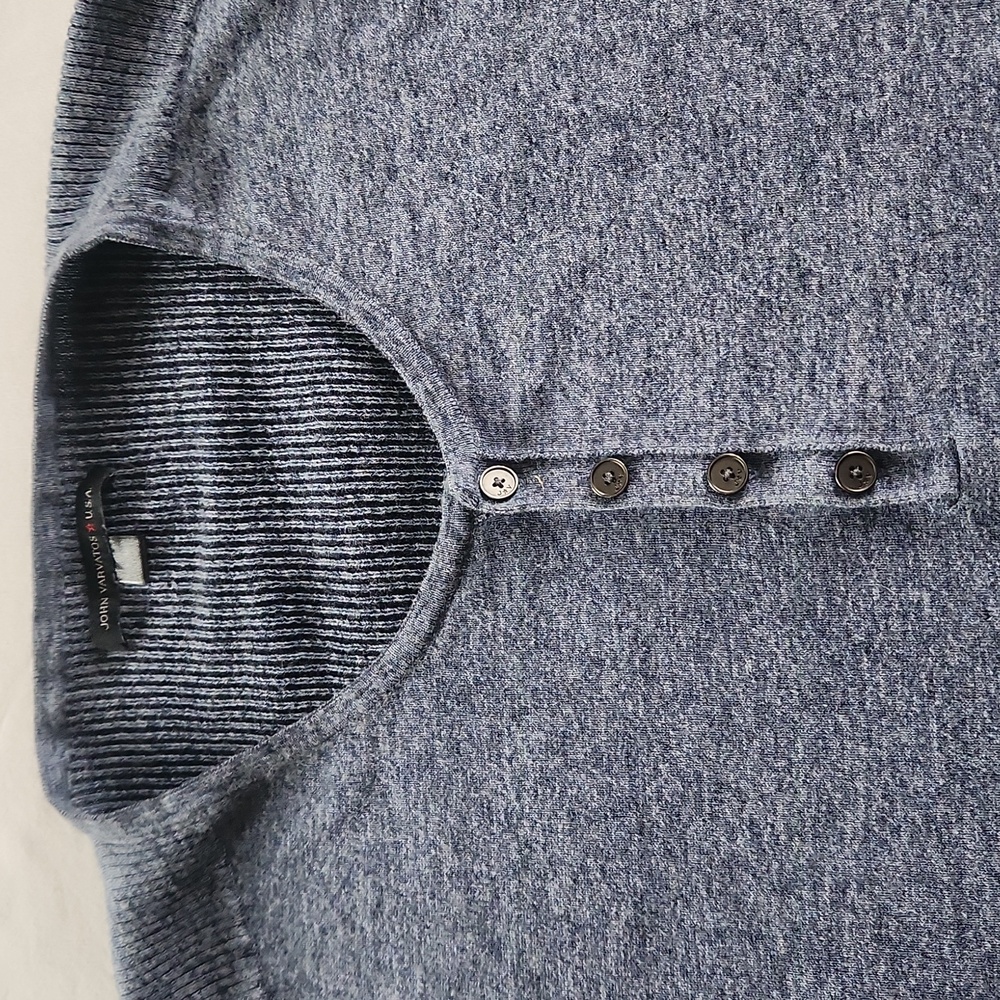 John Varvatos Long Sleeve Henley Shirt - Picture 2 of 15